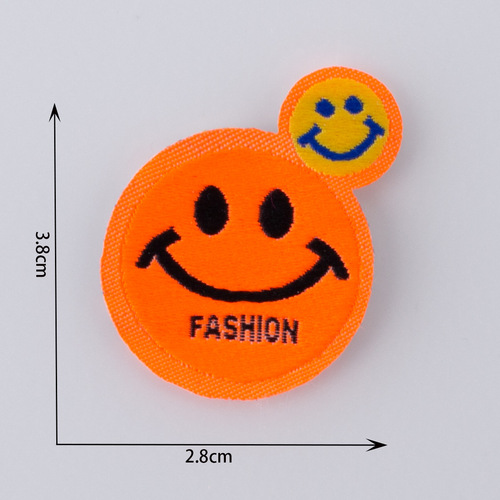 New smiley face cloth label clothing socks and hats with decorative cloth label patch stickers DIY handmade product decorative stickers