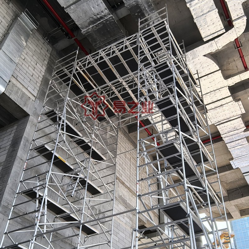 铝合金脚手架施工脚手架门式脚手架爬梯铝管加厚铝制品移动脚手架
