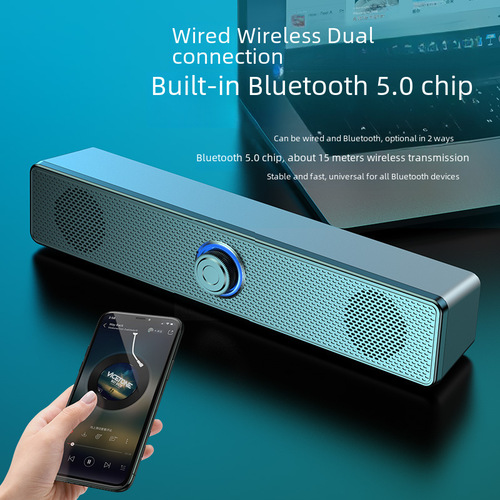 Cross-border E1002 Mini Computer Speaker Bluetooth Speaker Deep Bass Laptop Multimedia Phone Speaker