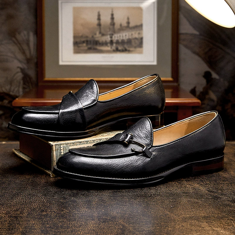 Дышащие деловые повседневные туфли мужские кожаные туфли из натуральной кожи высокого класса
