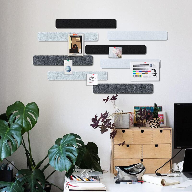 Amazon Color Strip Felt Board Punch-free Studio Message Display Board Kindergarten Works Decorative Wall Stickers
