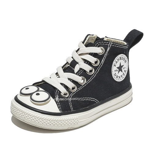  spring replica children's canvas shoes high-top boys and girls soft-soled white shoes toddler shoes dropshipping