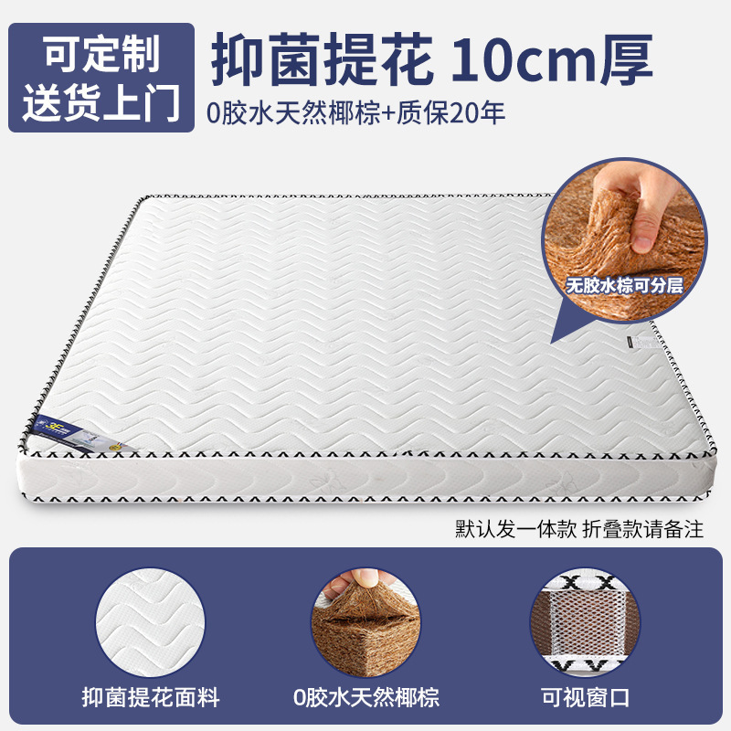 10cm 항균 자카드(0 접착제 천연 코코넛 야자 + 20년 보증) 통합/접이식