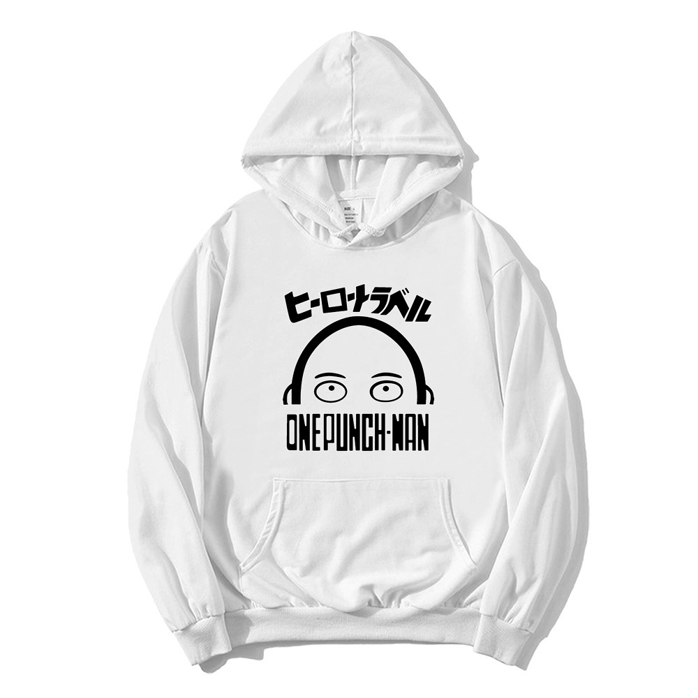 Un golpe Superman Saitama Teacher Anime Periférico Otoño e invierno Moda para hombres y mujeres Suéter de pareja Sudadera con capucha Chaqueta de manga larga