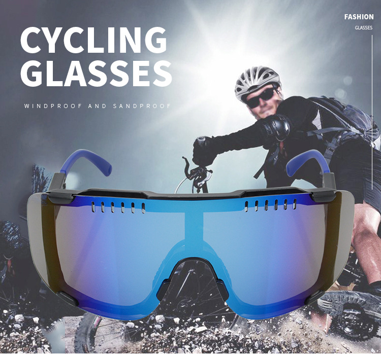 Lunettes de cyclisme, lunettes de soleil d'extérieur, verres intégrés sans cadre, lunettes de sport pour véhicules tout-terrain de montagne_voghion.com