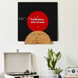 跨境木质唱片收纳架桌面黑胶展示架商用专辑CD光盘书架省空间