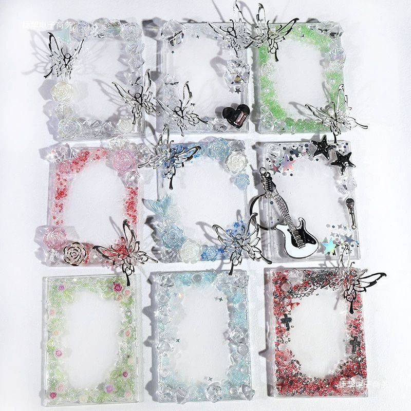 Фоторамка из картона, готовая к продаже, маленькая рамка для демонстрации карточек, материал для карточек — клей, набор карточек в виде кирпичиков.