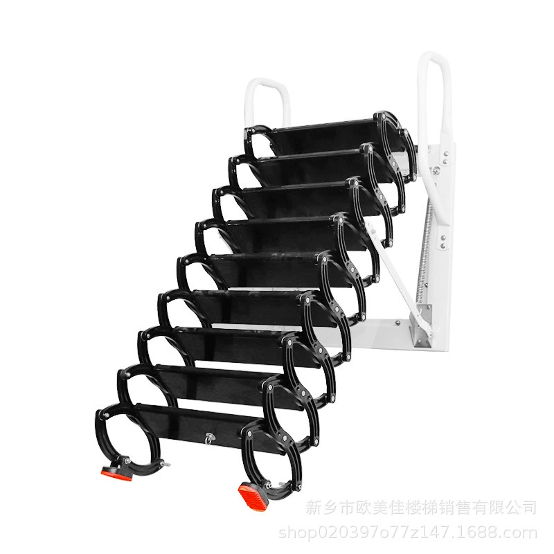Attic retractable indoor and outdoor fire-fighting duplex invisible folding lift multi-functional retractable stretch villa sub-ladder