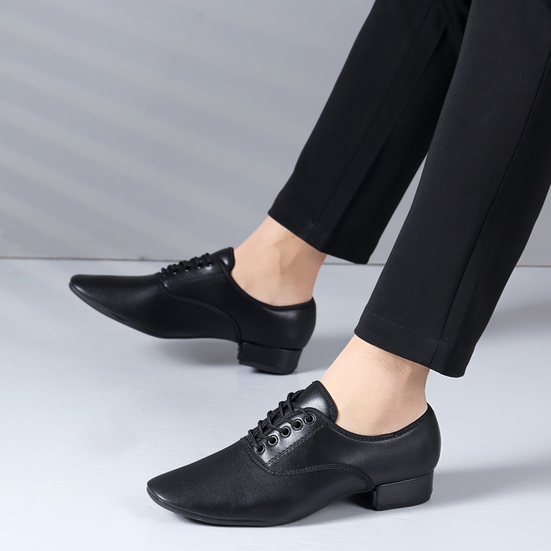 Zapatos de baile moderno de los hombres zapatos de baile cuadrados zapatos de baile de los hombres adultos Fondo suave real nacional estándar baile latino baile zapatos hombres