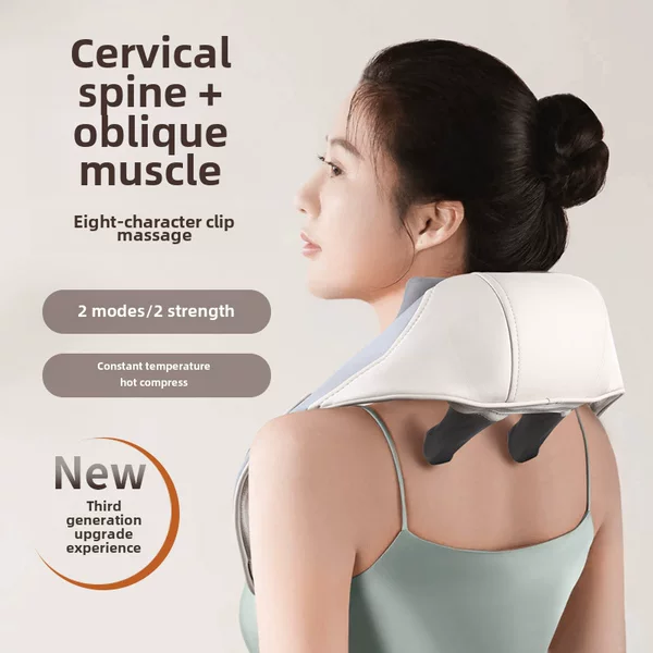 Multifunctional cervical vertebra massager shoulder neck back neck shoulder neck massager trapezius muscle simulation human kneading cloak