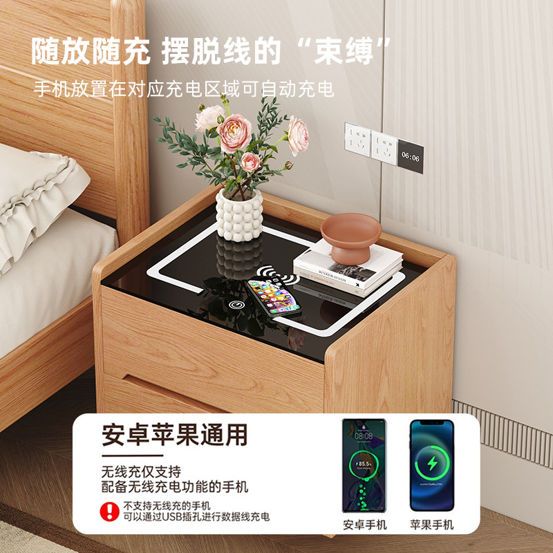 Moderno simple simple pequeño estante doméstico de madera sólida dormitorio red cabecera flotante cabecera al por mayor