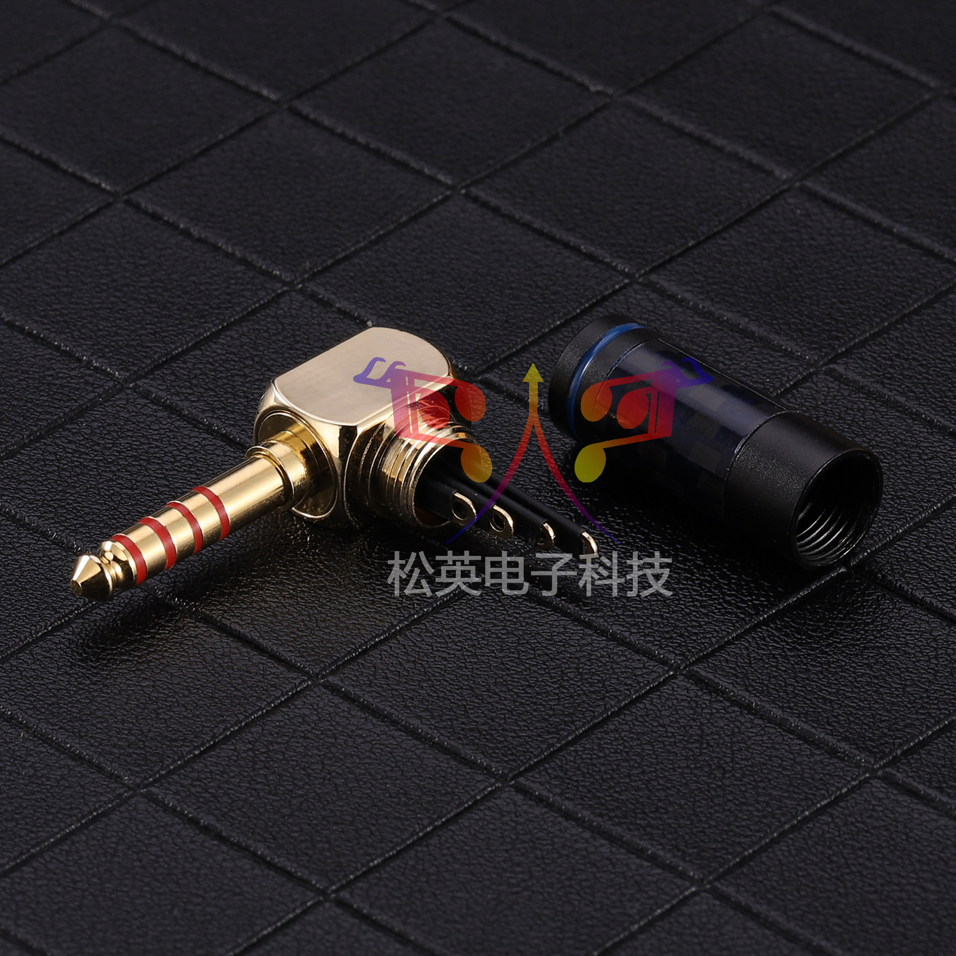 松英科技 索尼4.4平衡弯插头 标准款4.4插头 4.4全铜平衡插头