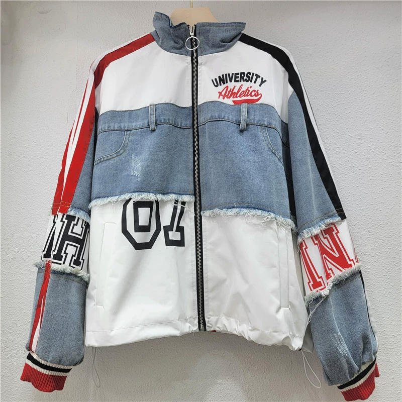 Осеняя модная джинсовая куртка в oversize