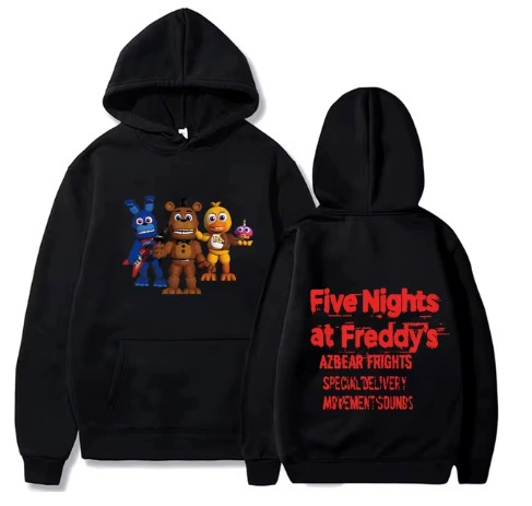 Худи в стиле стритвир Five Night, толстовки с капюшоном в стиле FNAF