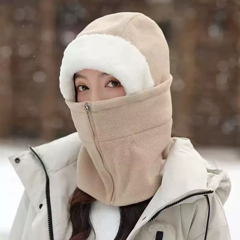 伏击者帽子男女冬季骑行头套保暖加厚棉帽防风防寒面罩冬天雷锋帽|undefined