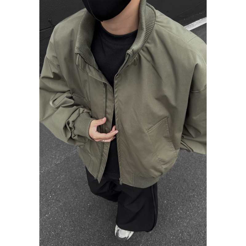 Veste de pilote, veste coupe-vent pour homme, haut robuste et élégant à col montant_voghion.com