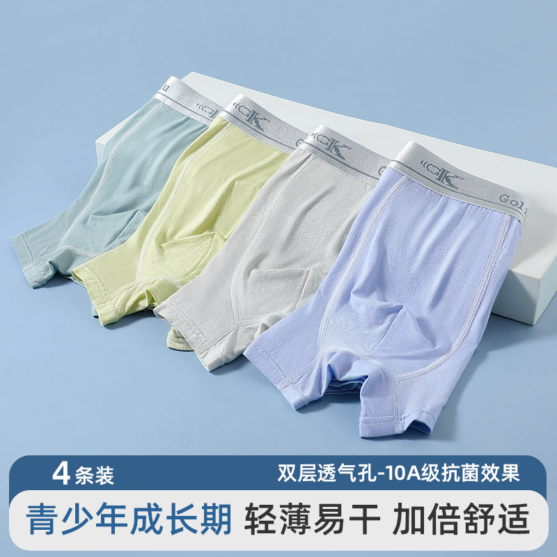 Pantalones interiores adolescentes en desarrollo, estudiantes de secundaria, 10A antibacterianos, hielo de verano, pantalones delgados y transpirables
