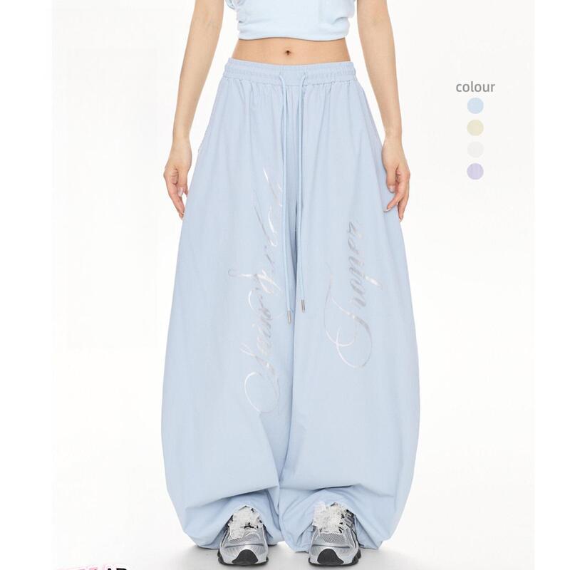 European and American Trendy Brand Jazz Dance Street Dance Fashion Brand Summer Quick-Dry Skin-Friendly Balloon Pants Loose Printed Sports Pants for Women