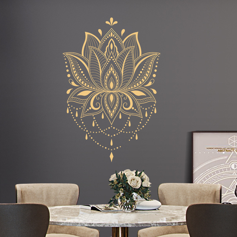 Simple Literary Lotus Mysterious Wall Stickers display picture 4