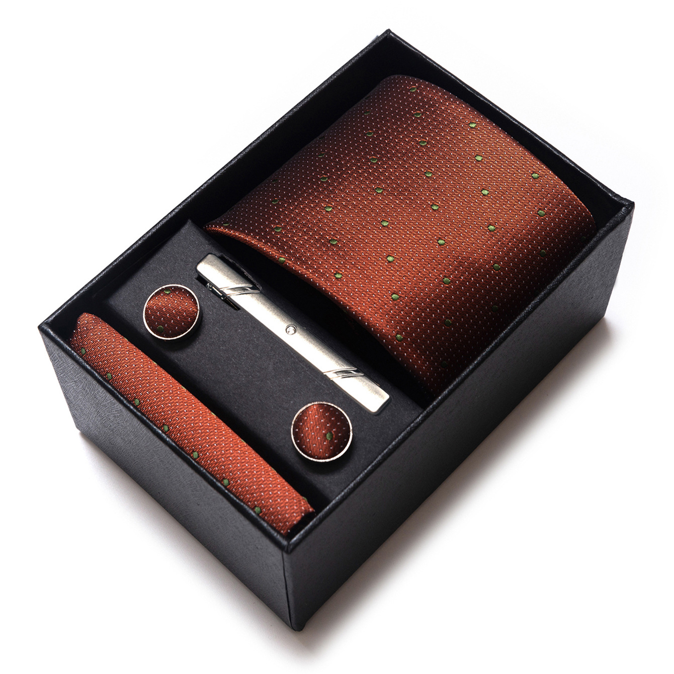 Set de Caja de Regalo con Corbata de Negocios para Hombre de Rayón Jacquard para Boda