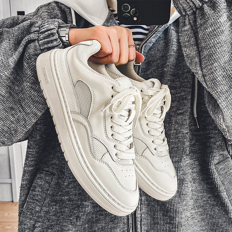 Белые кроссовки мужские новые низкоуровневы мальчики маленькие белые туфли повседневные дышащие дикие модные кроссовки