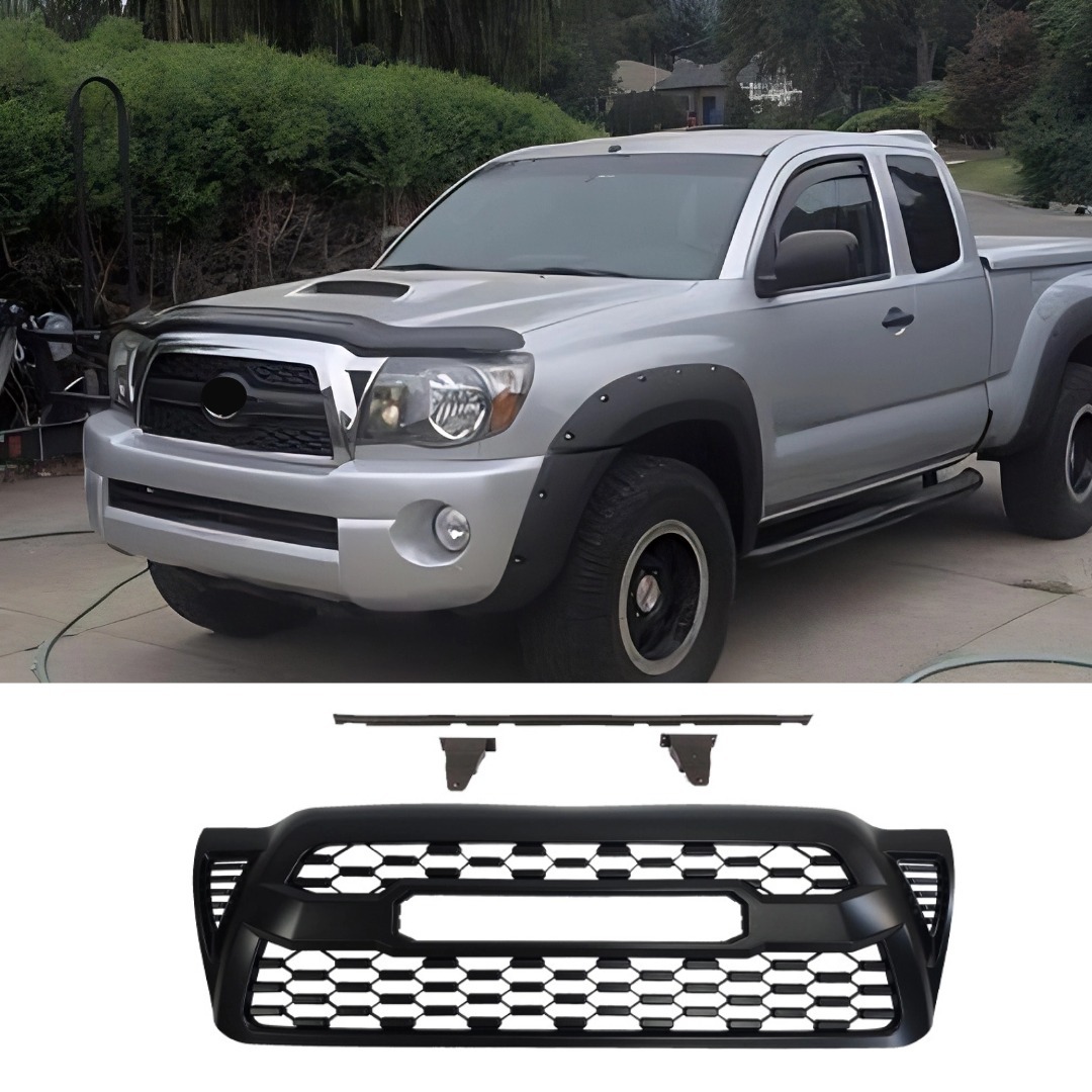Suitable for 2005-2011 Toyota Tacoma, modified TRD style grille decoration, made of ABS material