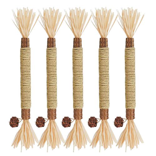 Insect gall fruit stem plus wood polygonum stick chewing combination new cat teething toy cleans teeth, removes tartar and freshens breath