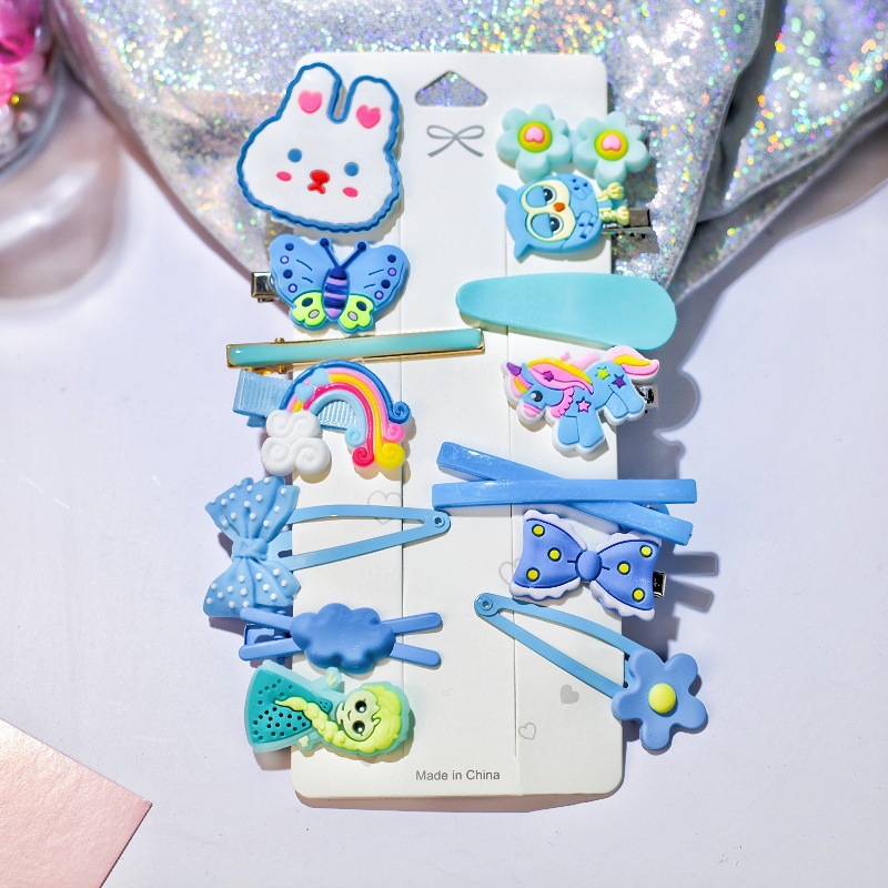 Nuevo clips de dibujos animados para niños coreanos lindos color de caramelo hecho a mano no daña el cabello frange clip para el cabello bebé clip para el cabello toque