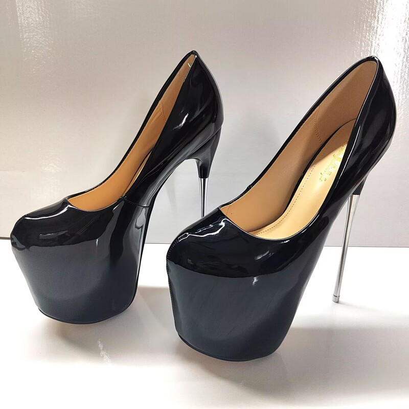 2025 New Sexy 20cm Sky-High High Heels Stiletto Lace Red Large Size Women's Shoes Sexy Sky-High