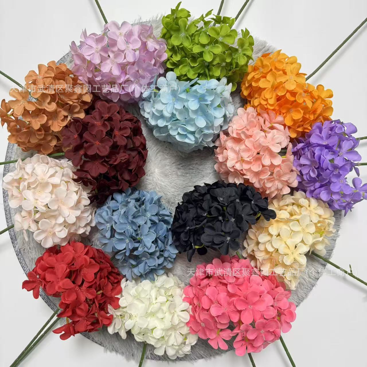 Simulation of 90-piece Hydrangea Wedding Garland Flower Lollipop Fake Flower Decoration Wedding Hall