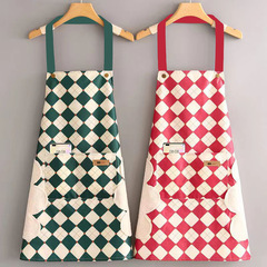 New Summer Apron Kitchen Home Use Neck Strap Hand Towel Waterproof Oilproof Restaurant Waist Apron Unisex Workwear