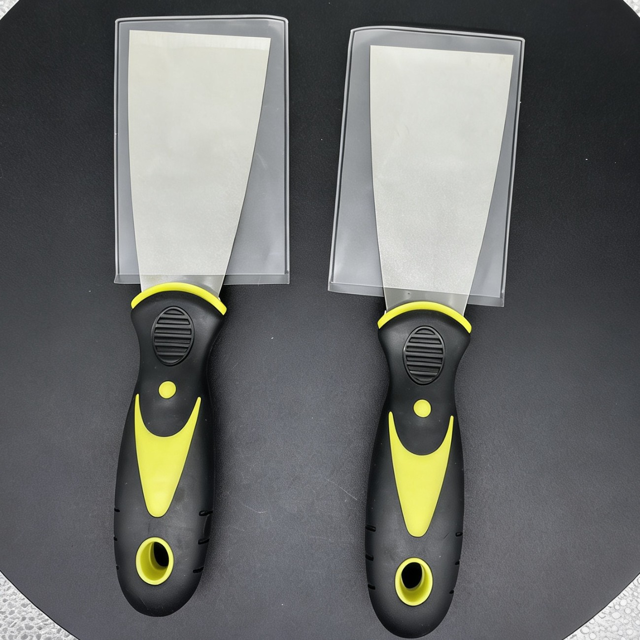 Fábrica de suministro directo de cuchillo de masticador de mango de dos colores 1.5 pulgadas 2 pulgadas espesa cuchilla de limpieza de acero inoxidable conjunto de herramientas de impresión 3D