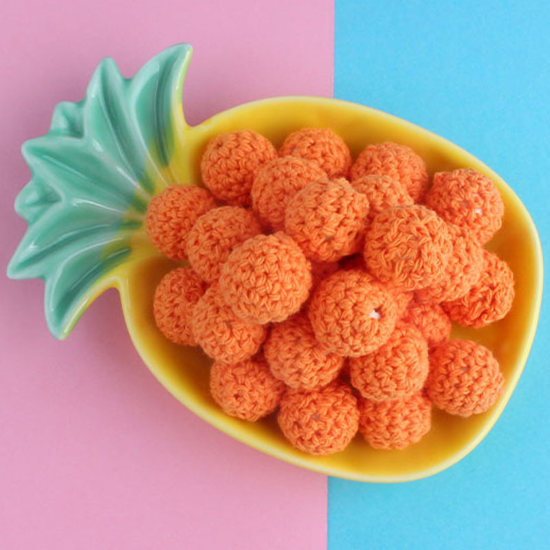 16mm de madera de algodón crochet lana Bola de comercio exterior DIY accesorios de la joyería de bolas de algodón AliExpress Amazon