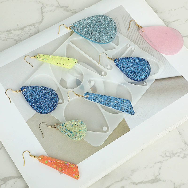 Силиконовая форма для изготовления подвесок для сережек Meiyang DIY: большие, средние и маленькие подвески в форме капли воды, декоративные подвески для ключей.