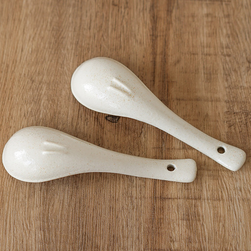 Nishidamuyuyintong small spoon Japanese-style ceramic spoon rice spoon Nordic simple high-value household spoon