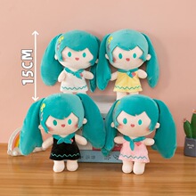 跨境爆款初音未来fufu毛绒玩偶公仔玩具二次元挂件挂饰抓机娃娃