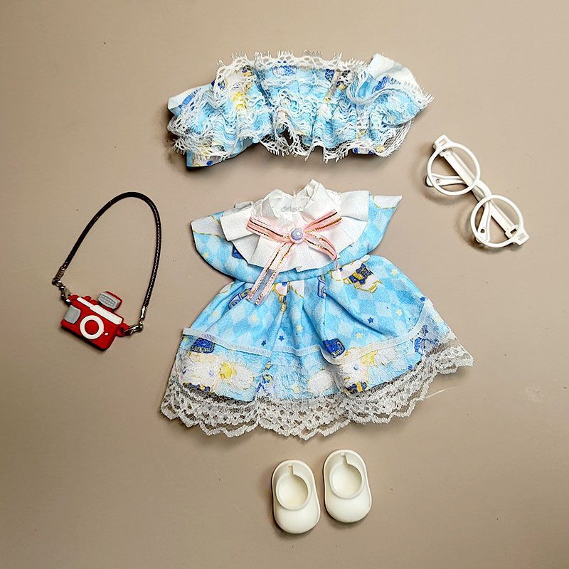 labubu17cm娃衣毛绒玩具玩偶公仔衣服公主裙子10厘米娃娃可替换|undefined