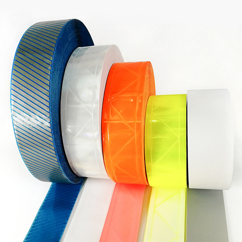 厂家直供耐寒反光晶格带耐寒PVC反光带户外安全防护加工服装用