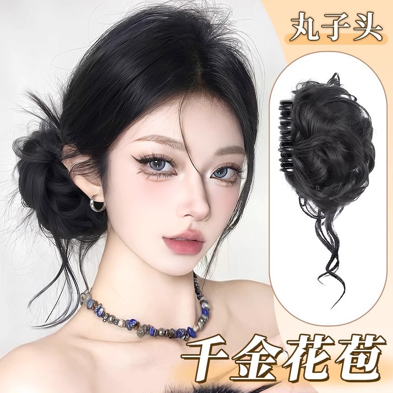 Koni Faux Hair Bun Hairband for Women - Elegant Side Style with Realistic Look