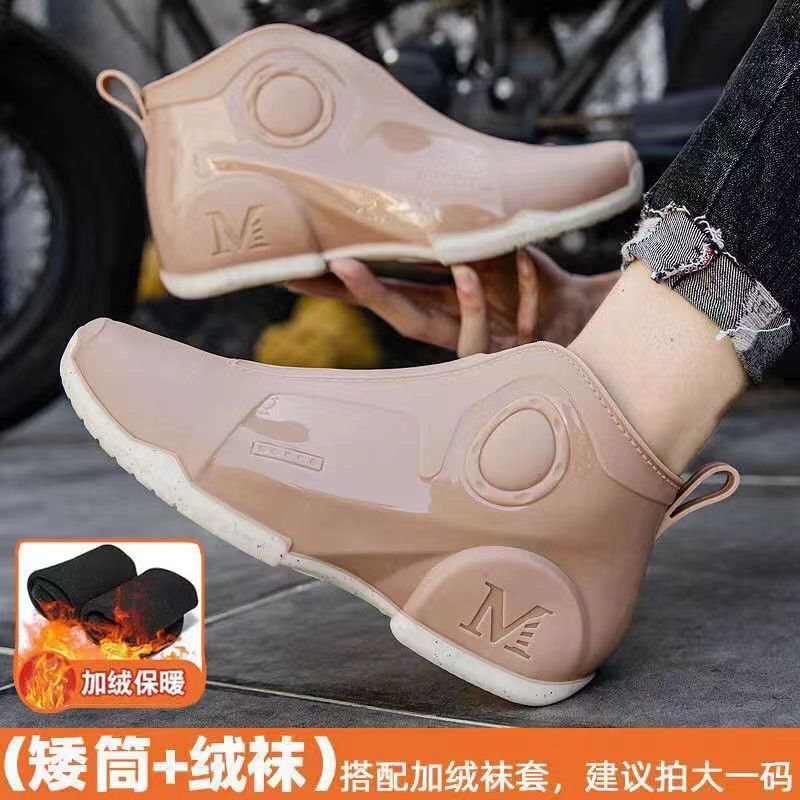 防滑雨鞋男士新款短筒时尚耐磨雨靴外穿防水鞋厨房胶鞋洗车钓鱼鞋|undefined