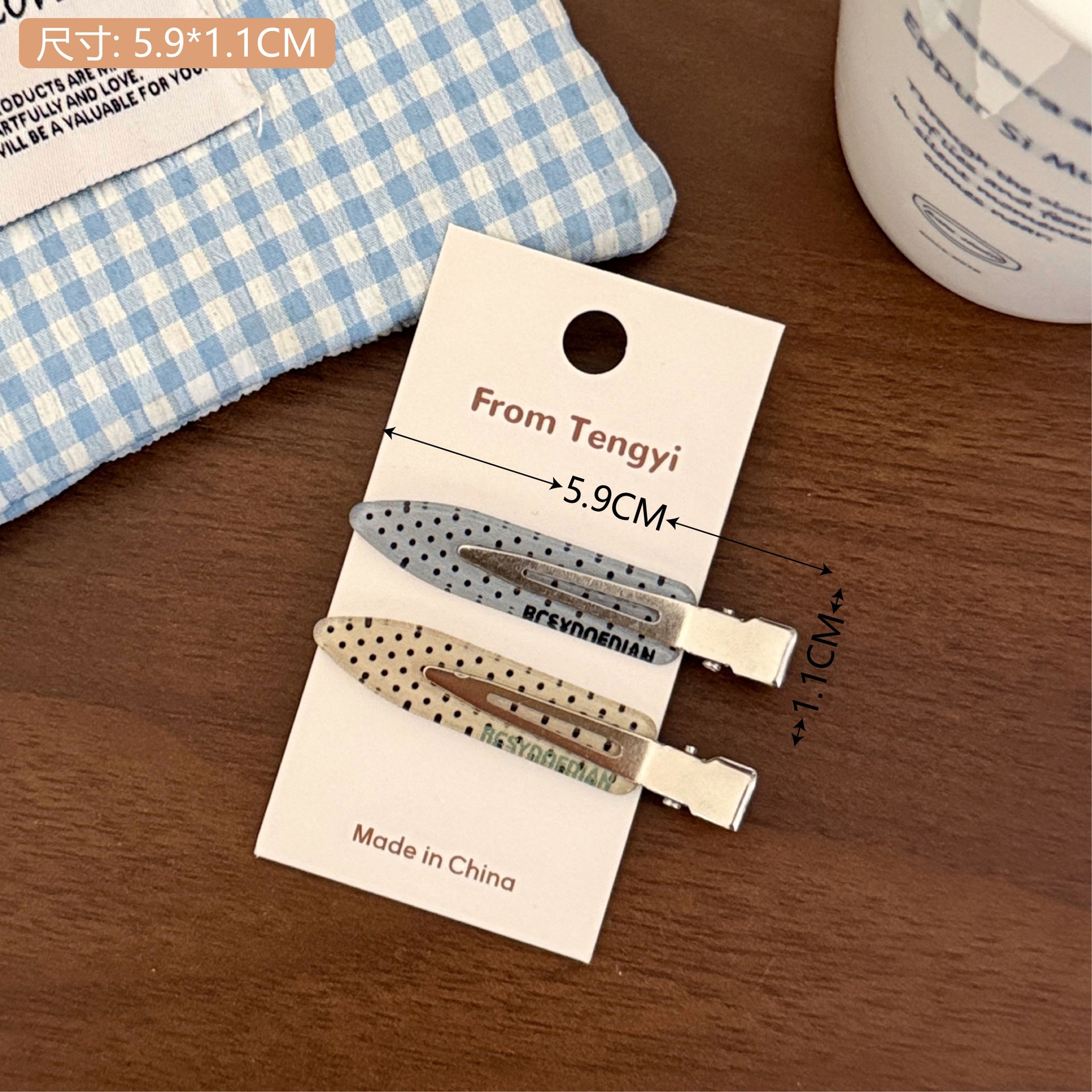 Pinza de Cabello de Acrílico para Maquillaje y Flequillo