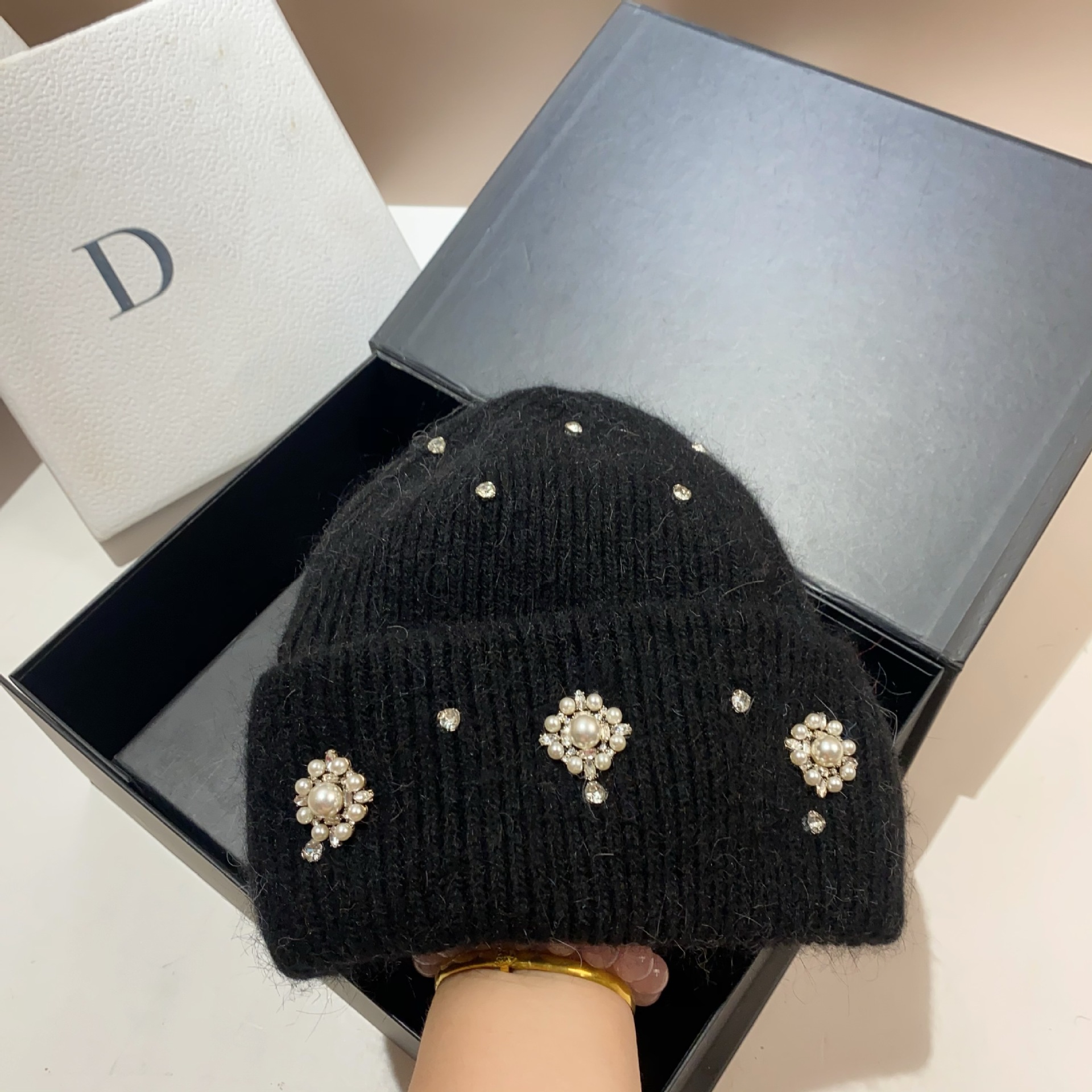 Palast Feng Shui Diamant Kaninchen Haar Gestrickte Herbst Winter Neue Prinzessin Süße und Edle Dame Xiaoxiangfeng Warme_voghion.com