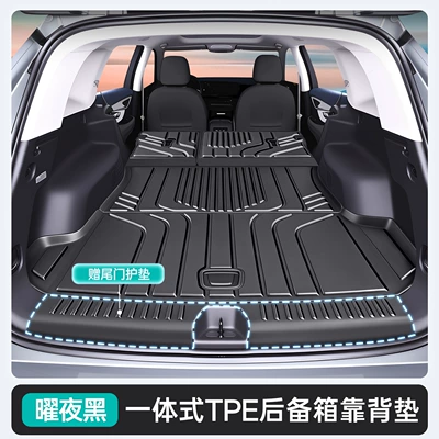 26 models of Buick Envision: Trunk Mat - midnight-black-tpe-upgraded-one-piece-trunk-main-matbackrestcomes-with-tailgate-guard-buick-envision-plus-24-26-models