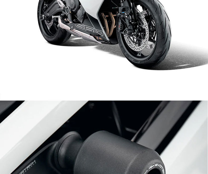 Suitable for Triumph Daytona 660 2024 Modified Anti-Fall Ball Anti-Fall Rubber Body Bumper Reversing Protection