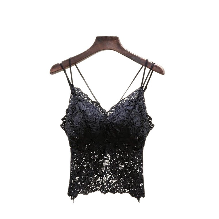 Breathable Bottoming Camisole for Women Without Rims Sexy Tube Top Underwear Lace Fixed Cup Beautiful Back Wrap Wholesale