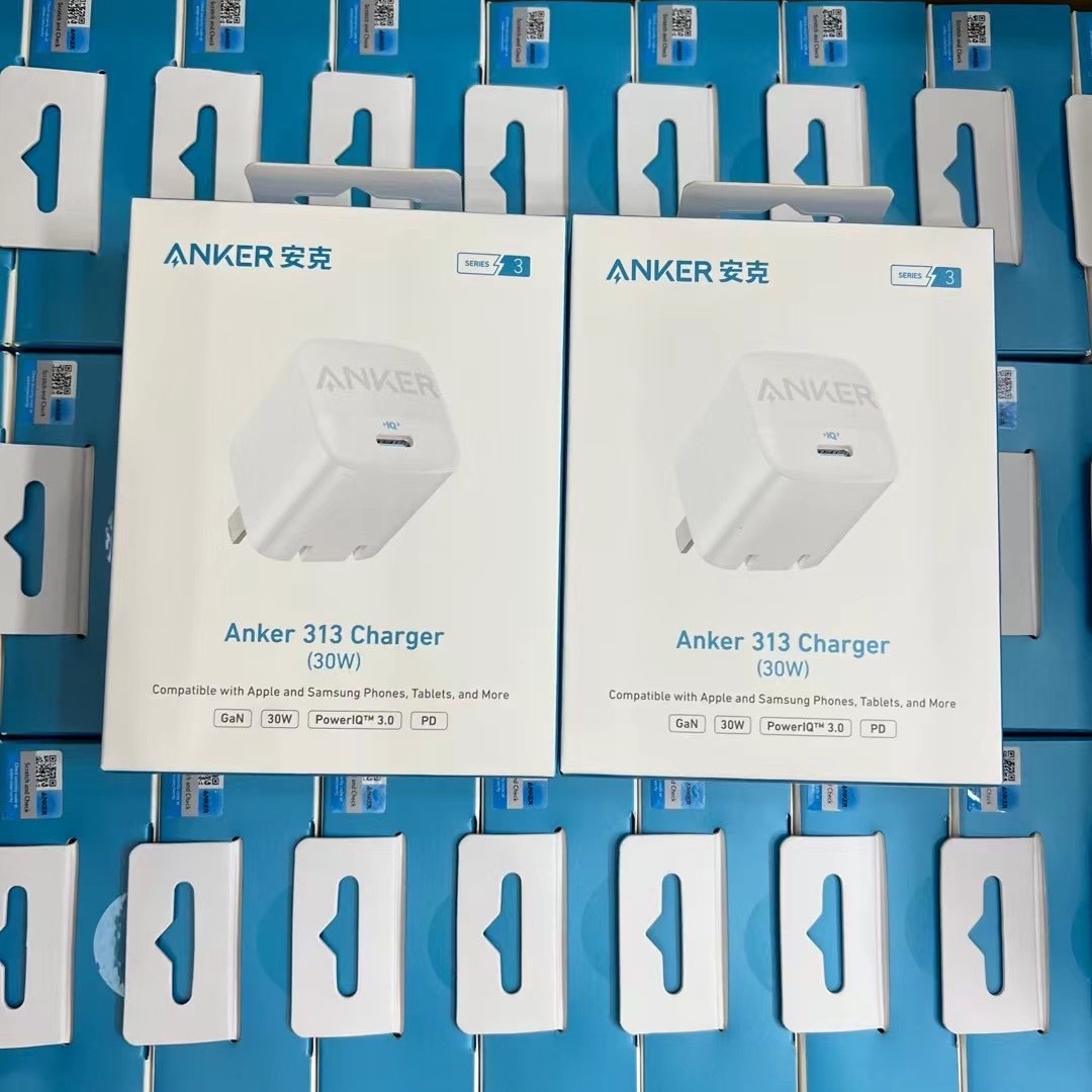 Anker安克313氮化镓30W充电器PD快充头适用于苹果16手机平板电脑