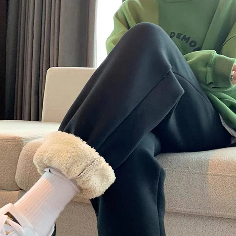 솔리드 컬러 셰르파 팬츠