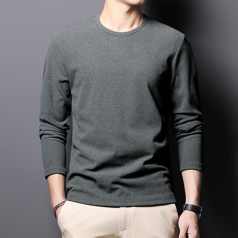 SMR24 다크그레이(라운드넥-양면벨벳)