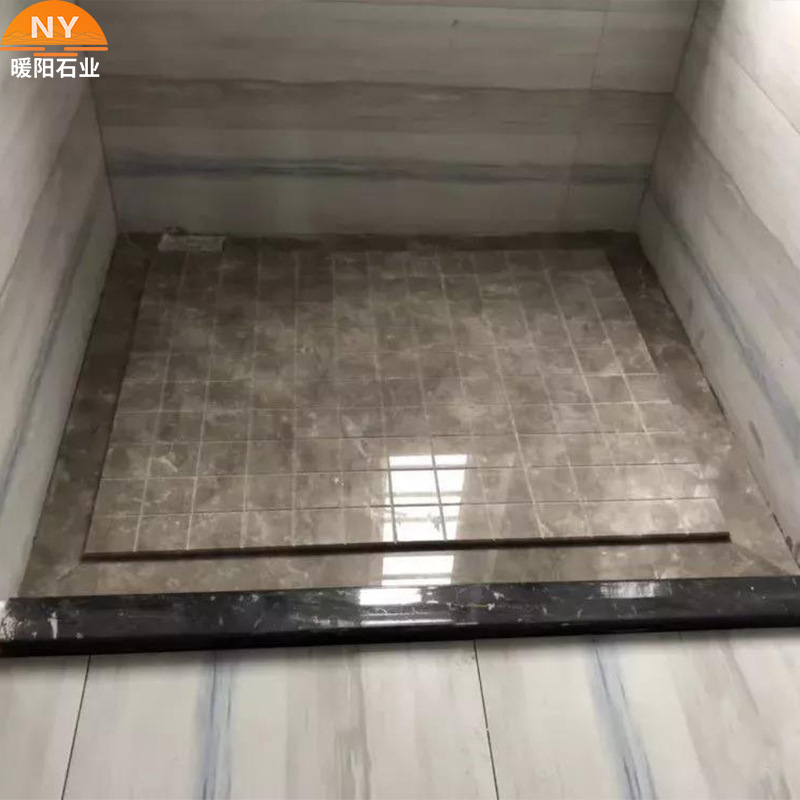 Natural marble shower board Hotel Villa bathroom decoration factory to undertake processing design shower room Project