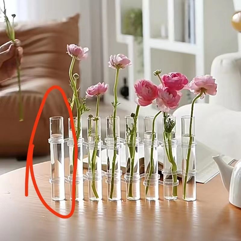 試験管花瓶風高価値ガラスネット有名人の装飾品花水耕栽培花器組み合わせ花瓶装飾|undefined